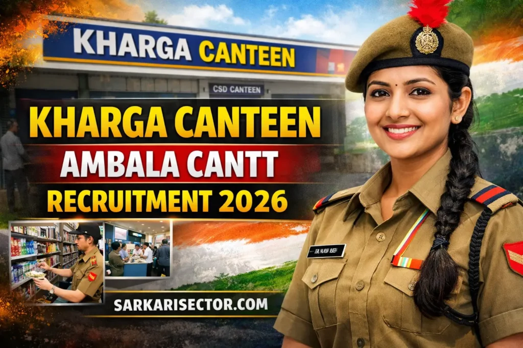 kharga canteen ambala cantt recruitment 2026
